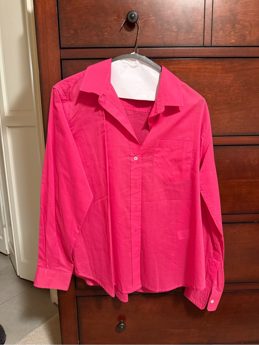 Sigrid Olsen Hot Pink Button-Down Shirt